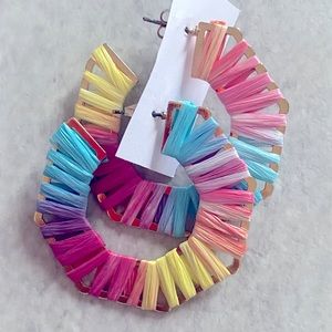 🌈Earrings in rainbow. Brand new. Hand made!